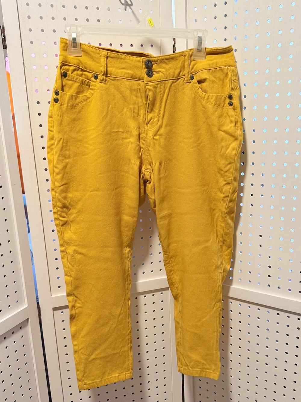 Sabrina Lauren Mustard Yellow Cropped Pants Women's Size 12